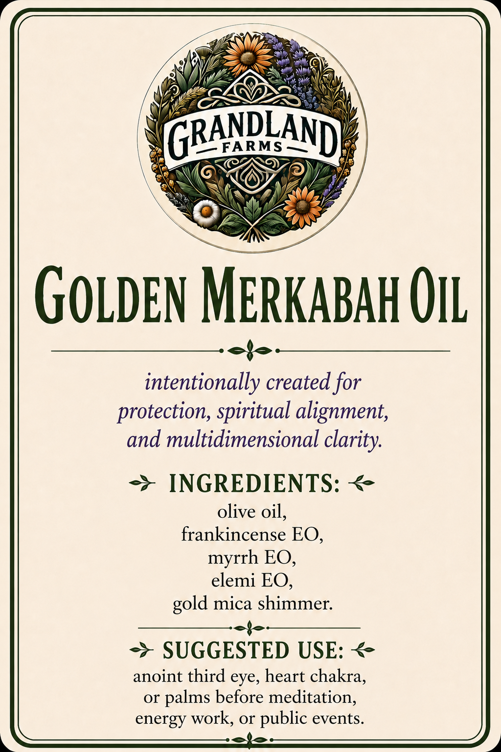 Golden Merkaba Oil