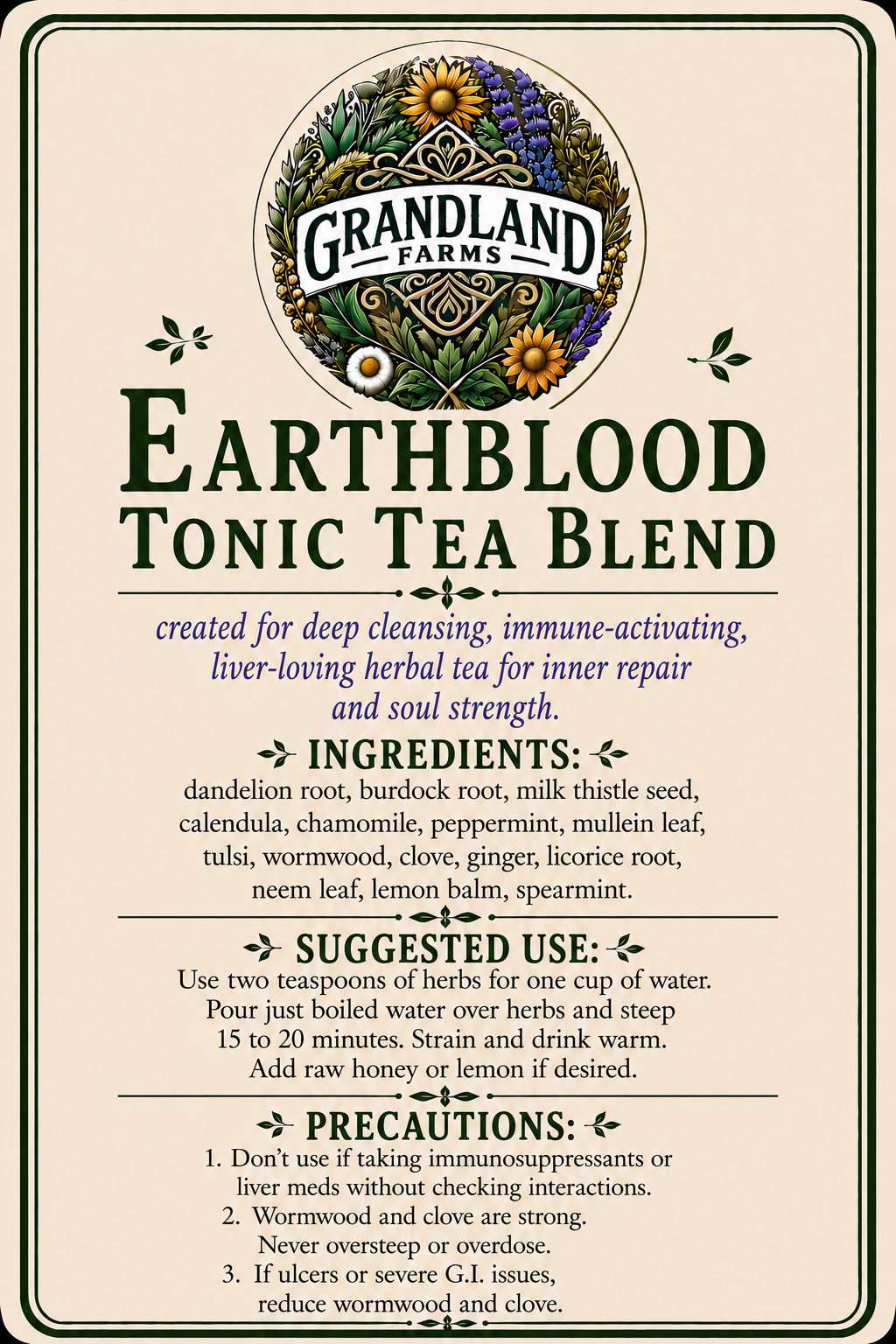 Earthblood Tonic Tea Blend
