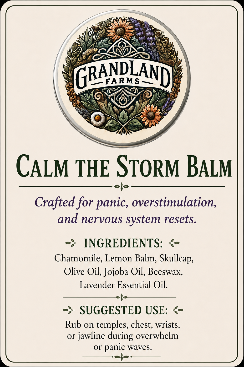 Calm the Storm Balm