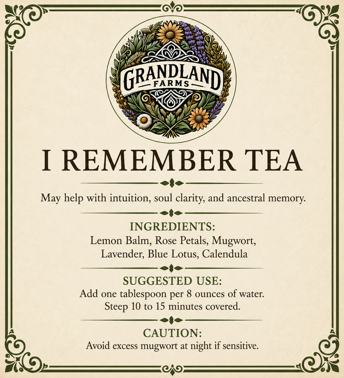“I Remember” Tea