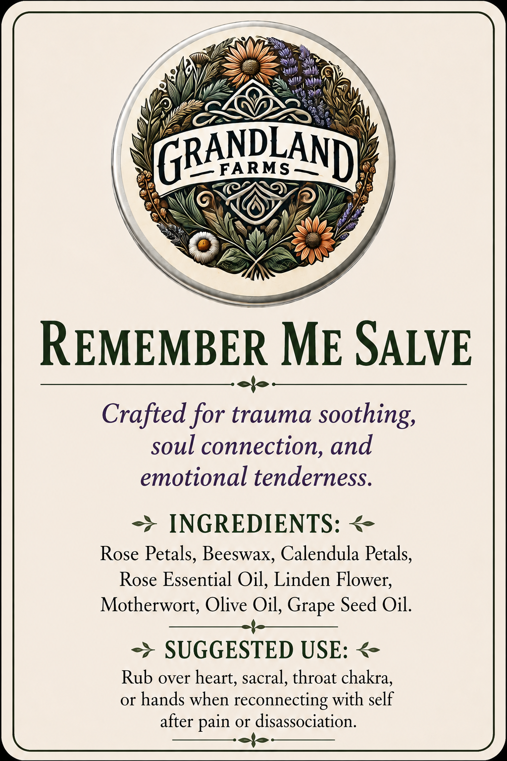 Remember Me Salve