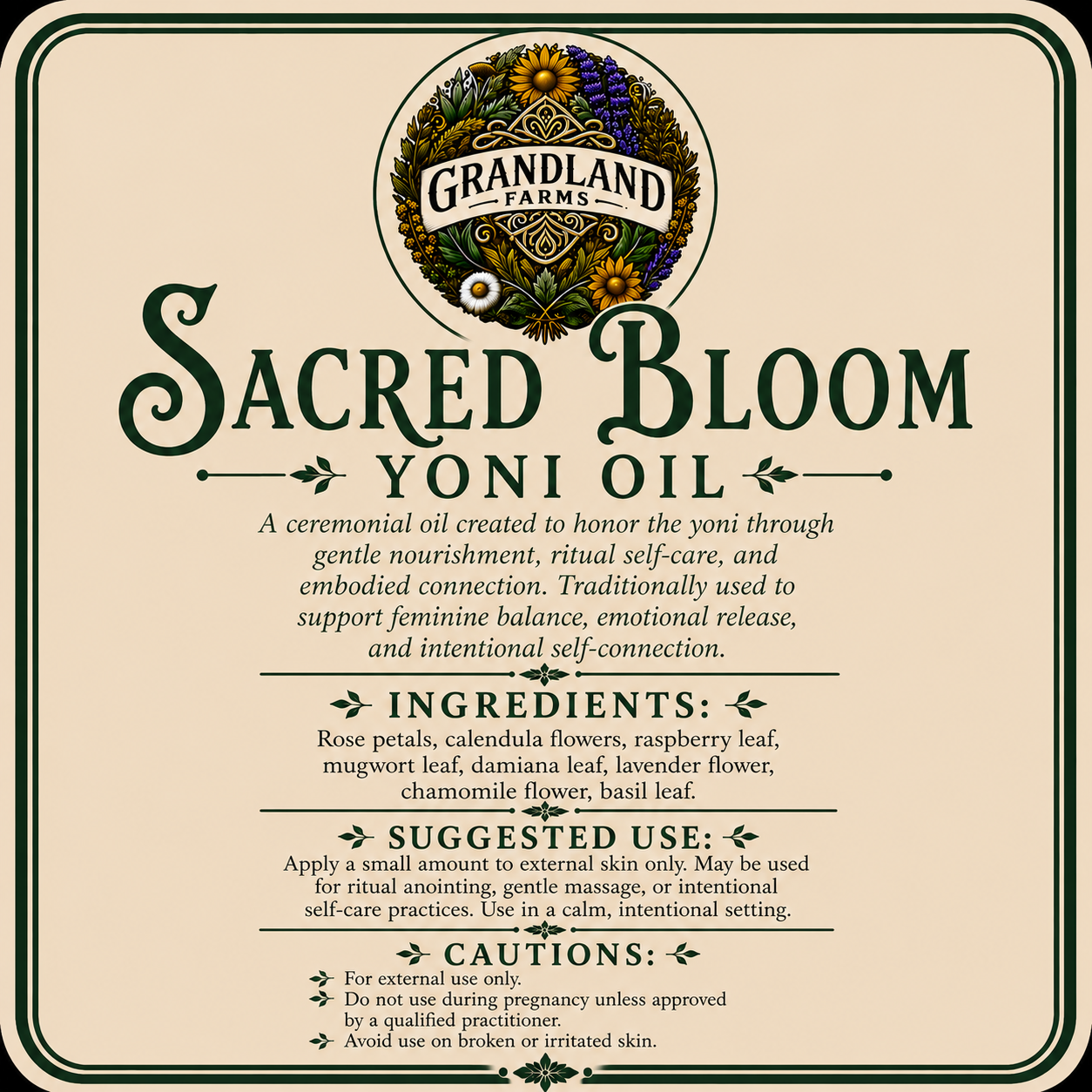 Sacred Bloom Yoni Oil