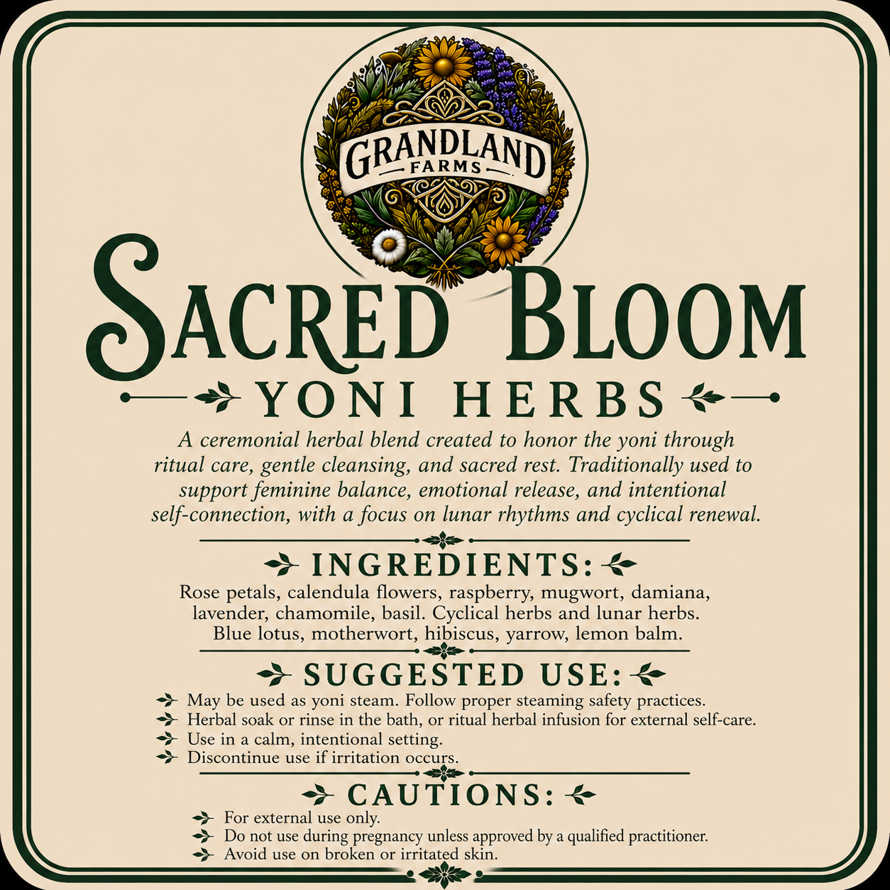 Sacred Bloom Yoni Herbs