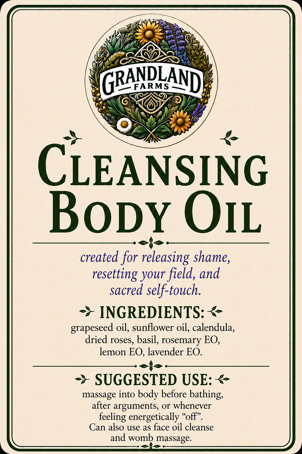 Cleansing Body Oil
