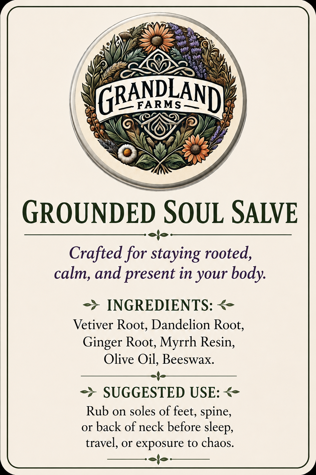 Grounded Soul Salve