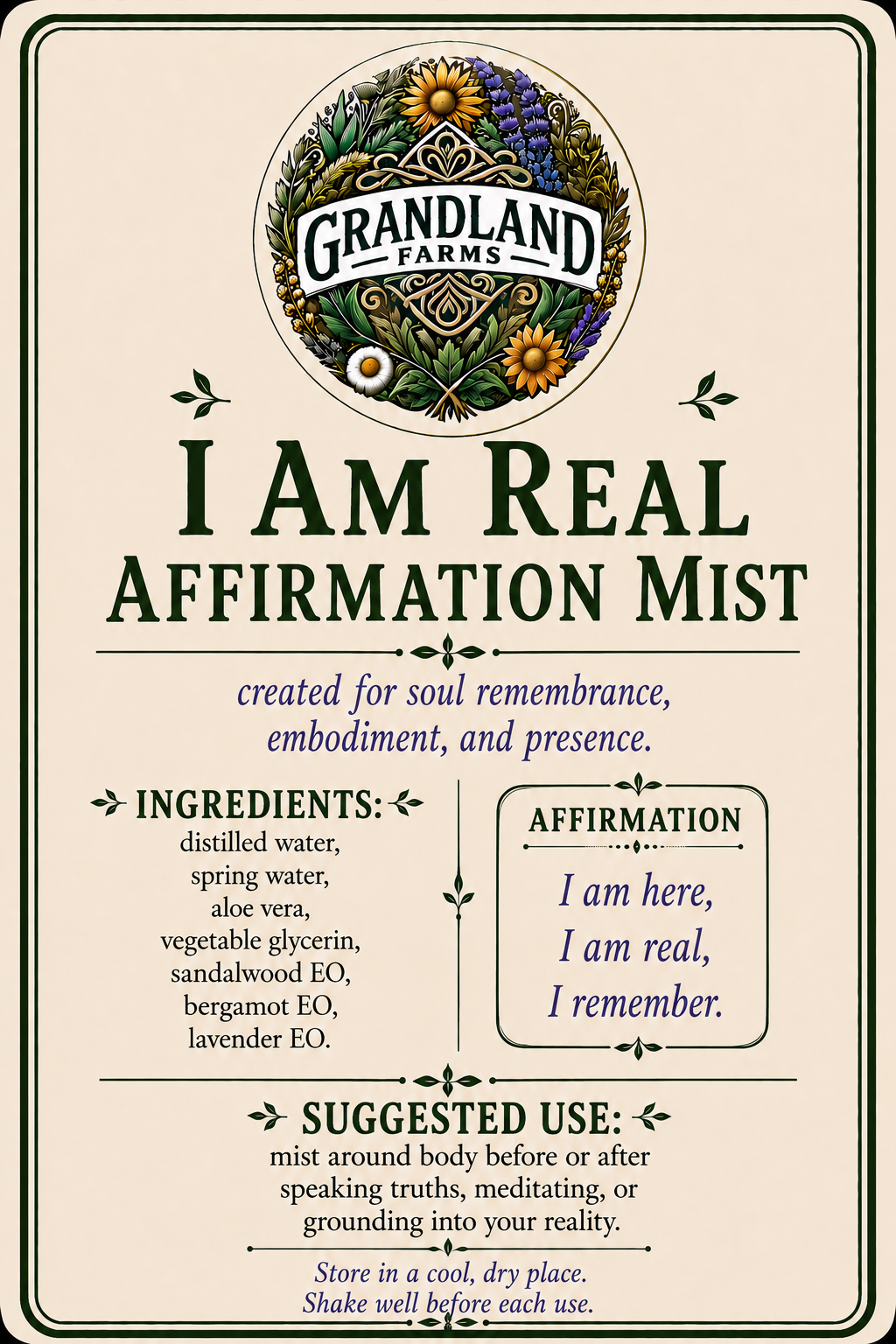 I Am Real Affirmation Mist