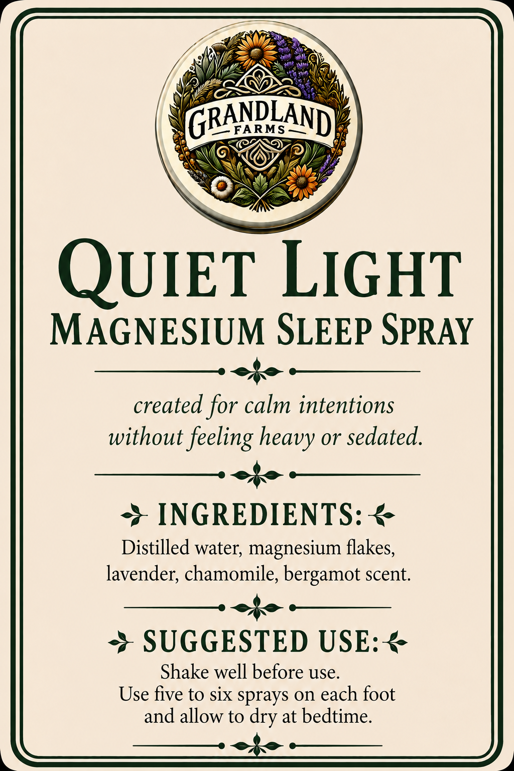 Quiet Light Magnesium Sleep Spray