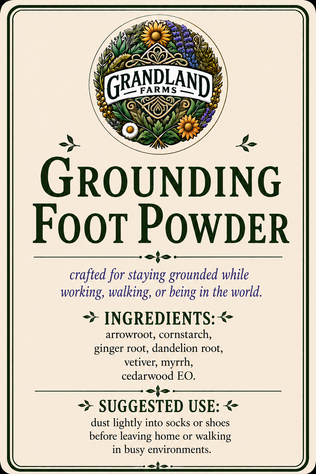 Grounding Foot Powder